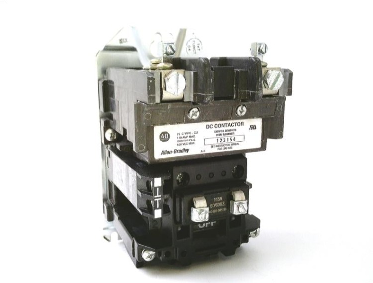 ALLEN BRADLEY 1395-123154 CONTACTOR DC 2POLE W/ 1NO AUX 115V 50/60HZ COIL