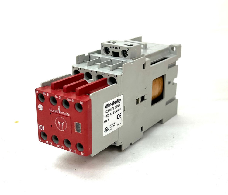 ALLEN BRADLEY 100S-C12DJ40-4C MCS 100S-C SAFETY CONTACTOR, 12A, 24V DC (W/INTEGRATED DIODE) ALLEN BRADLEY 100S-C12DJ40-4C MCS 100S-C SAFETY CONTACTOR, 12A, 24V DC (W/INTEGRATED DIODE)