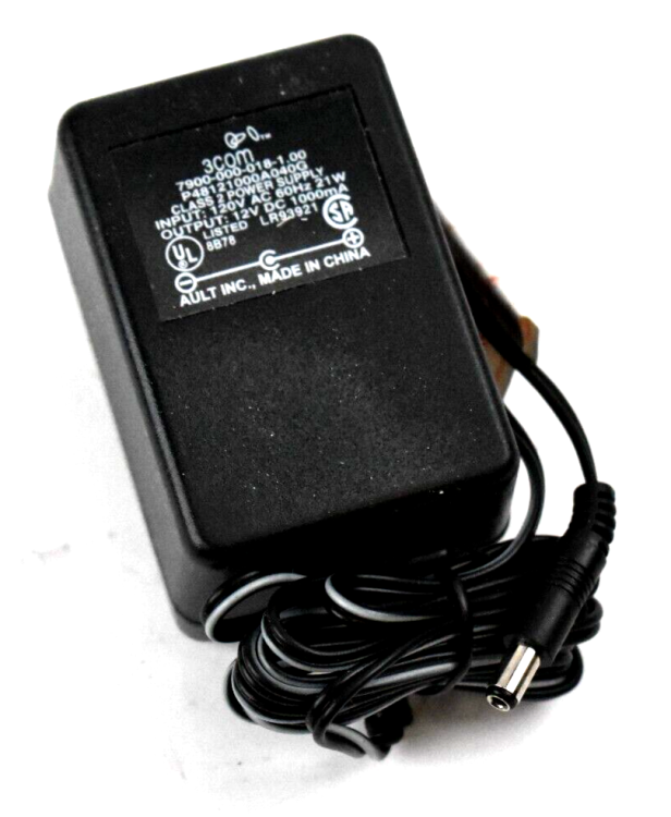 3COM 7900-000-018-1.00 POWER SUPPLY AC ADAPTER IP:120VAC OP:12VDC 1000MA 3COM 7900-000-018-1.00 POWER SUPPLY AC ADAPTER IP:120VAC OP:12VDC 1000MA