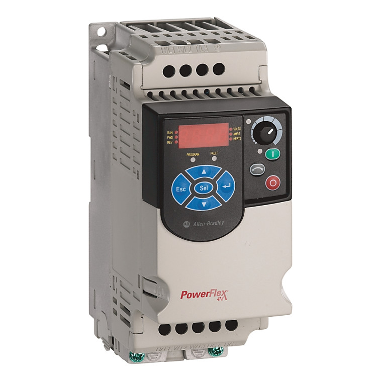 ALLEN BRADLEY 22F-D2P5N103 POWERFLEX4M AC DRIVE, 480VAC, 3PH, 2.5 AMPS, 0.75 KW, 1 HP,FRAME SIZE A, IP20 (OPEN), LED DISPLAY, FIXED DIGITAL KEYPAD, NO CE COMPLIANT FILTER, NO BR ALLEN BRADLEY 22F-D2P5N103 POWERFLEX4M AC DRIVE, 480VAC, 3PH, 2.5 AMPS, 0.75 KW, 1 HP,FRAME SIZE A, IP20 (OPEN), LED DISPLAY, FIXED DIGITAL KEYPAD, NO CE COMPLIANT FILTER, NO BR