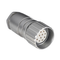 ALLEN BRADLEY 889M-M12AH-T CONNECTION SYSTEM, FIELD ATTACHABLE M23, SOLDER CONNECTOR, STRAIGHT MALE