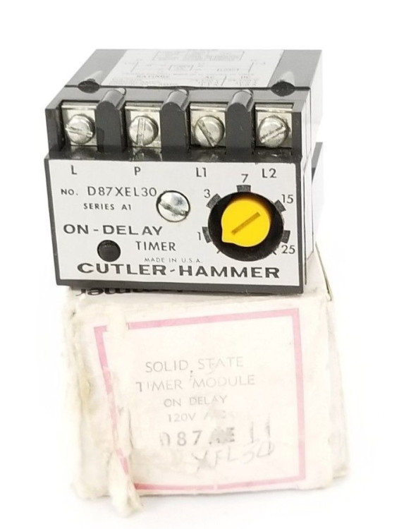 EATON CORPORATION D87XEL30 TIMER ATTACHMENT 120V ON-DELAY 30SEC EATON CORPORATION D87XEL30 TIMER ATTACHMENT 120V ON-DELAY 30SEC
