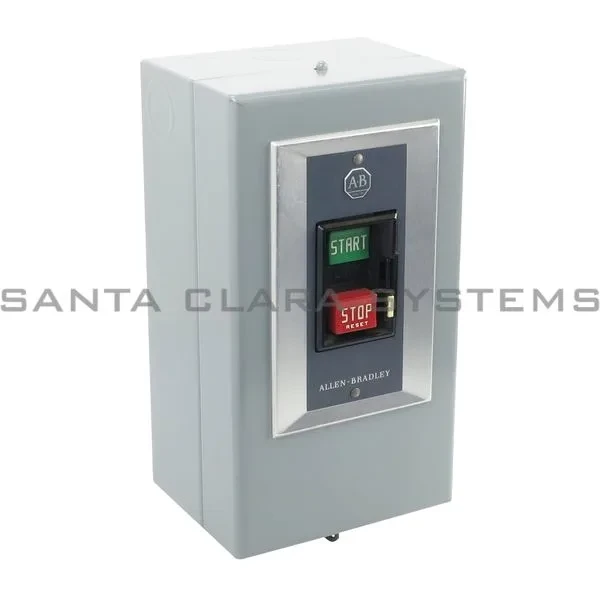 ALLEN BRADLEY 609-BAW MANUAL STARTING SWITCH, PUSH BUTTON, 3 PHASE, NEMA 1, NEMA TYPE 1 GENERAL PURPOSE ENCLOSURE, SURFACE MOUNTING