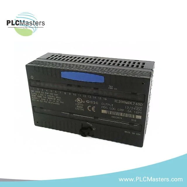 FANUC IC200MDL740  VERSAMAX DISCRETE OUTPUT MODULE, OUTPUT 12/24VDC POS LOGIC 0.5A PER PT (1 GROUP OF 16) 16PT