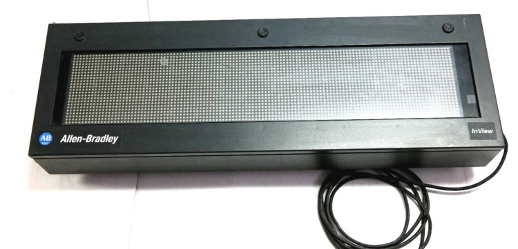 ALLEN BRADLEY 2706-P72CN2 INVIEW MESSAGE DISPLAY. 1 TO 4 LINE 12 TO 24 CHAR, 7.2 OR 1.5 HIGH. TRI-COLOR LED, NEMA 4