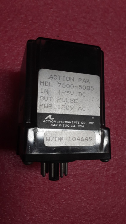 ACTION INSTRUMENTS 7500-5085-1 1 TO 5 VDC IN, PULSE OUTPUT, 120 VAC POWER ACTION INSTRUMENTS 7500-5085-1 1 TO 5 VDC IN, PULSE OUTPUT, 120 VAC POWER