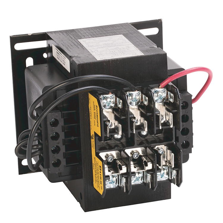 ALLEN BRADLEY 1497-G-BASX-3-N CONTROL CIRCUIT TRANSFORMER, SINGLE PHASE, RATING 500 VA, PRIMARY 220/440 V, SECONDARY 110 V, WITH 2-POLE PRIMARY AND 1-POLE SECONDARY TOP MOUNTED FUSE BLOCK UL-STANDARD COMPLIANT
