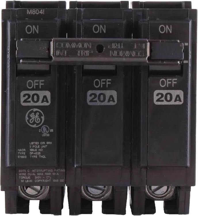 CIRCUIT BREAKER 20AMP 3POLE 250V CIRCUIT BREAKER 20AMP 3POLE 250V