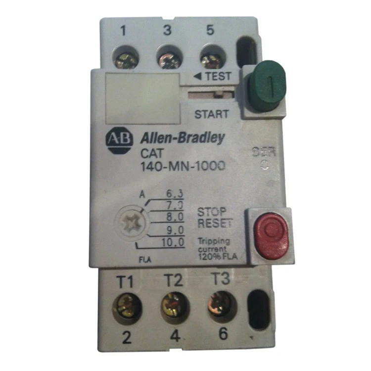 ALLEN BRADLEY 140-MN-1000  STARTER MANUAL MOTOR 6.3-10AMP 3POLE 415-690VAC