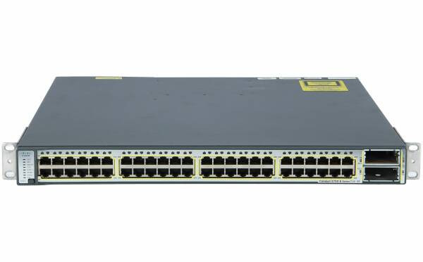 Catalyst 3750E 48 10/100/1000 PoE+2*10GE(X2),1150W,IPB s/w