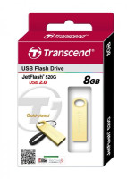 Transcend TS8GJF510G, USB Flash Drive 8GB ''Gold Plating''