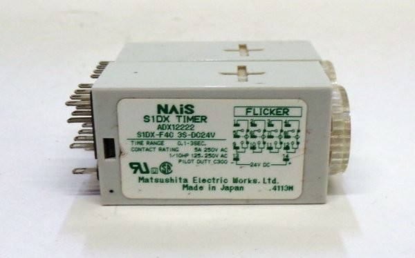 NAIS S1DX-F2C3S-DC24V  TIMER 0.1-3 SECONDS 24VDC