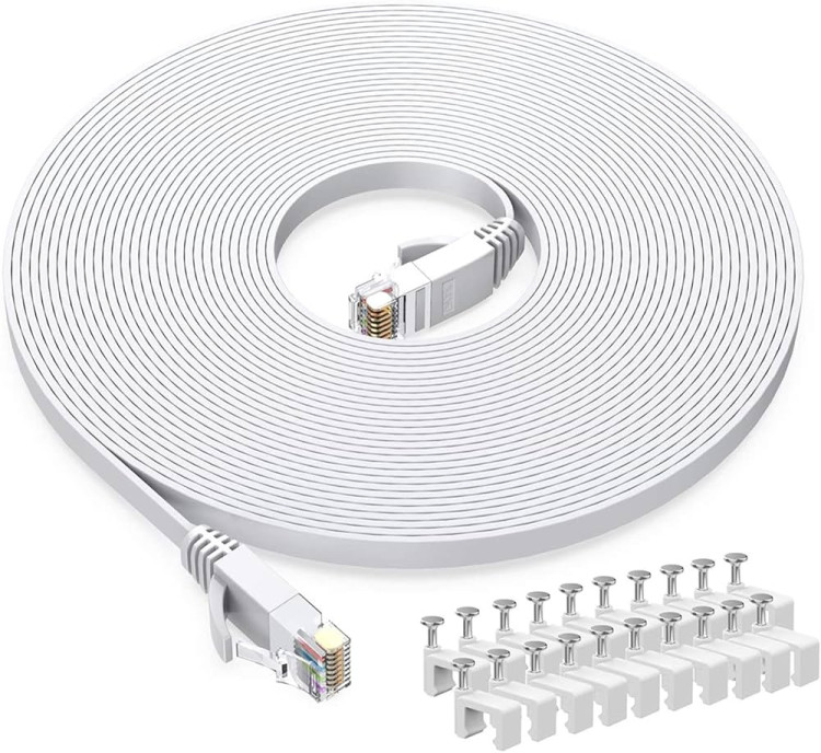 PATCH CORD CABLE 20FEET 4PAIR TO MC6 WHITE
