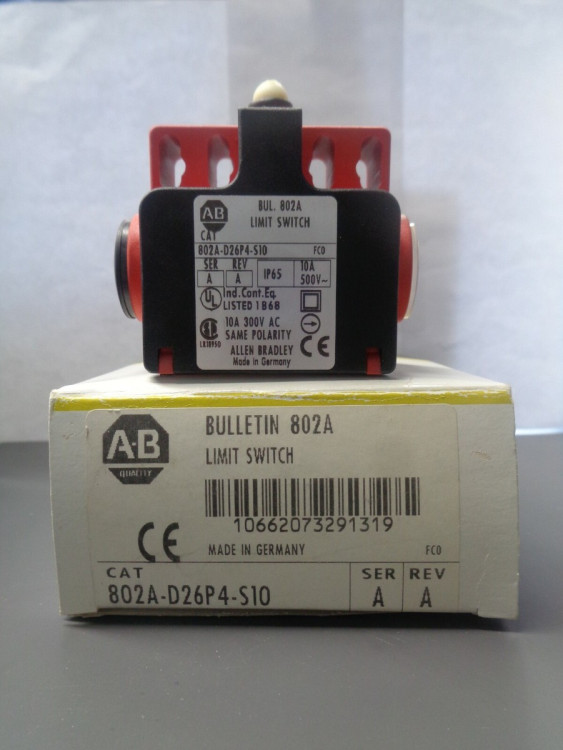 ALLEN BRADLEY 802A-D26P4-S10 LIMIT SWITCH ALLEN BRADLEY 802A-D26P4-S10 LIMIT SWITCH