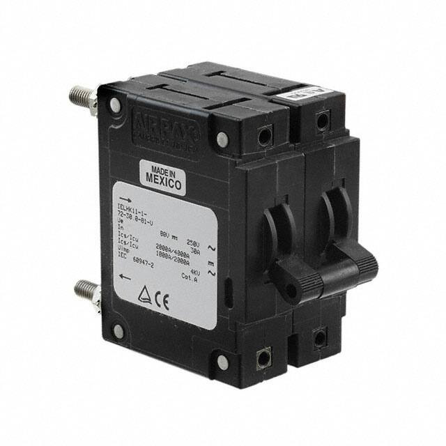 AIRPAX IELHK1117230001V CIRCUIT PROTECTOR, HYD-MAG, 2P, 240V 30A; INPUT VOLTAGE VAC:240V; NO. OF POLES:2; CURRENT RATING:30A; INTERRUPTING CAPACITY:7.5KA; DIELECTRIC STRENGTH AIRPAX IELHK1117230001V CIRCUIT PROTECTOR, HYD-MAG, 2P, 240V 30A; INPUT VOLTAGE VAC:240V; NO. OF POLES:2; CURRENT RATING:30A; INTERRUPTING CAPACITY:7.5KA; DIELECTRIC STRENGTH