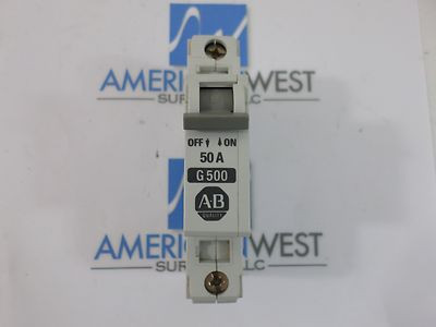 ALLEN BRADLEY 1492-CB-1-G-500 1492 ENERGY LIMITING MINIATURE CIRCUIT BREAKER, 1 POLE, MAGNETIC TRIP RANGE 6...10 X RATED CURRENT (AC), 50.0 A ALLEN BRADLEY 1492-CB-1-G-500 1492 ENERGY LIMITING MINIATURE CIRCUIT BREAKER, 1 POLE, MAGNETIC TRIP RANGE 6...10 X RATED CURRENT (AC), 50.0 A