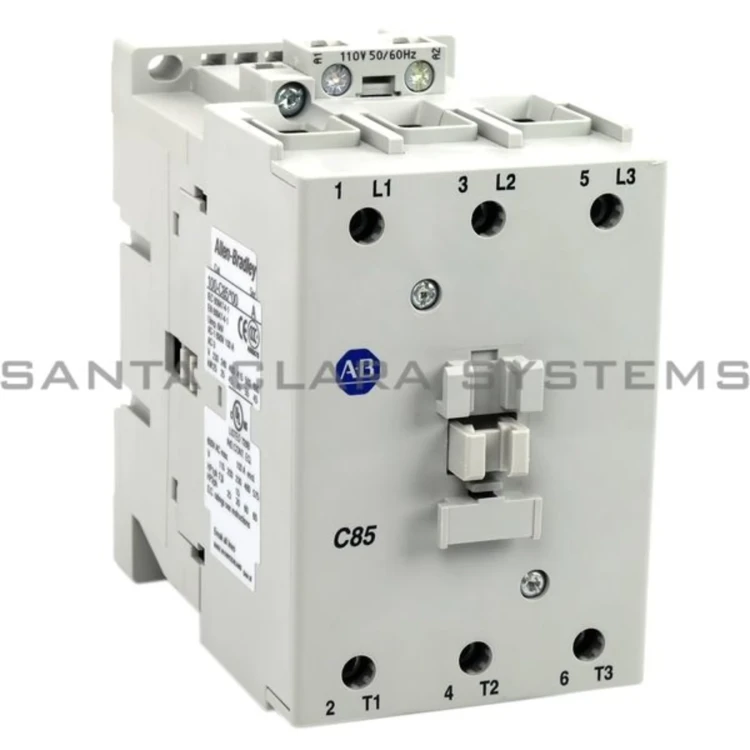 ALLEN BRADLEY 100-C85KD00 CONTACTOR, SCREW TERMINALS, 45KW/400V, COIL 2 TERMINALS, COIL TERMINALS AT LINE SIDE, CONTROL VOLTAGE 110V 50/60HZ, NO AUXILIARY CONTACT, SINGEL PACK ALLEN BRADLEY 100-C85KD00 CONTACTOR, SCREW TERMINALS, 45KW/400V, COIL 2 TERMINALS, COIL TERMINALS AT LINE SIDE, CONTROL VOLTAGE 110V 50/60HZ, NO AUXILIARY CONTACT, SINGEL PACK
