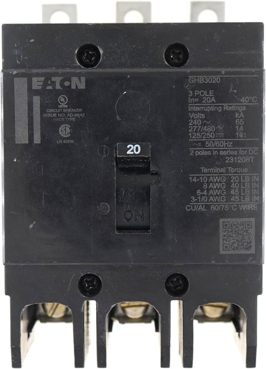 EATON CORPORATION GHB3020 CIRC BREAKER EATON CORPORATION GHB3020 CIRC BREAKER
