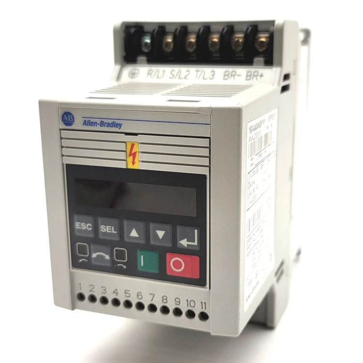 ALLEN BRADLEY 160-AA04NSF1P1 SPEED CONTROLLER 1HP, 200-240V AC 3 PHASE INPUT, OPEN STYLE, ANALOG SIGNAL FOLLOWER, PROGRAM KEYPAD ALLEN BRADLEY 160-AA04NSF1P1 SPEED CONTROLLER 1HP, 200-240V AC 3 PHASE INPUT, OPEN STYLE, ANALOG SIGNAL FOLLOWER, PROGRAM KEYPAD