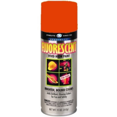 AERVOE INDUSTRIES Z1419 (PRICE/CA, 6EA/CA) ZYNOLYTE FLUORESCENT COATING RED-ORG FLUOR SPRAY