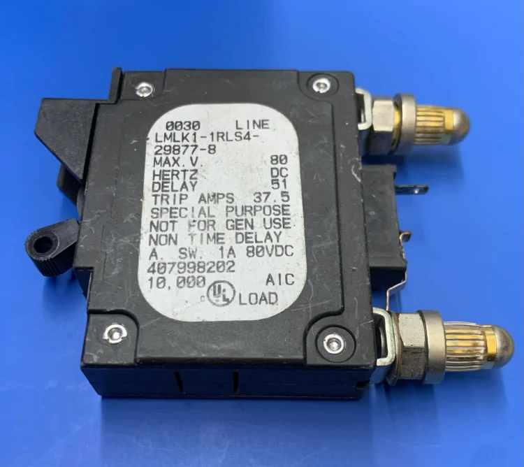 AIRPAX LMLK1-1RLS4-29877-8 CIRCUIT BREAKER 30AMP 80VDC