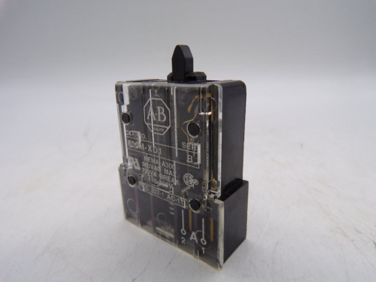 ALLEN BRADLEY 800M-XD1K 800M CONTACT BLOCKS, STANDARD, LARGE SCREW WITH PRESSURE PLATES, 1 N.O.