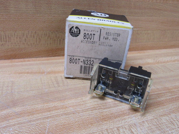 ALLEN BRADLEY 800T-N332 800T POWER MODULE,RESISTOR,120V AC/DC ALLEN BRADLEY 800T-N332 800T POWER MODULE,RESISTOR,120V AC/DC