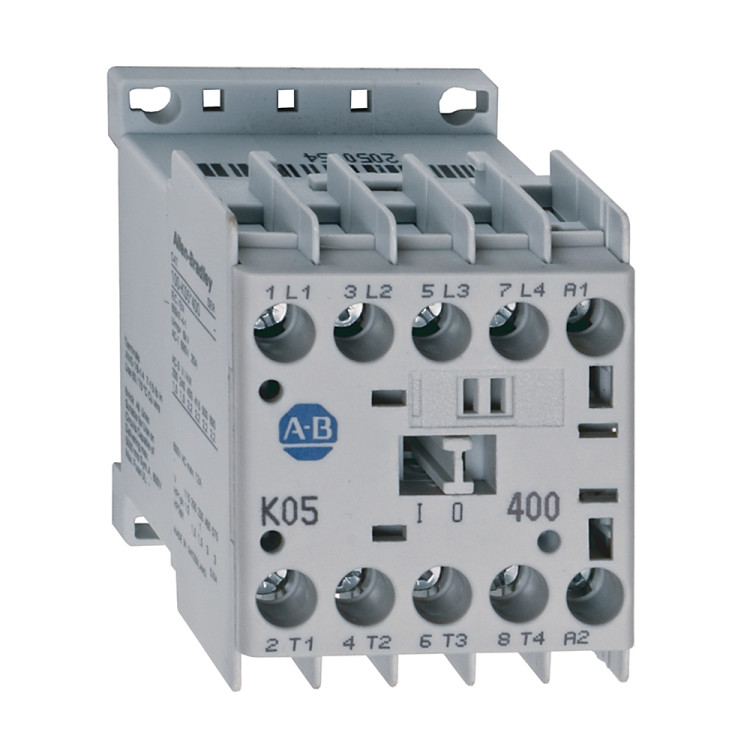 ALLEN BRADLEY 100-K05ZJ10 MINIATURE CONTACTOR, SCREW TYPE TERMINALS, 5 A, SYSTEM CONTROL VOLTAGE: 24 (17.30)V DC, 3 N.O. MAIN CONTACTS, 1 N.O. AUXILIARY CONTACT, 1 ALLEN BRADLEY 100-K05ZJ10 MINIATURE CONTACTOR, SCREW TYPE TERMINALS, 5 A, SYSTEM CONTROL VOLTAGE: 24 (17.30)V DC, 3 N.O. MAIN CONTACTS, 1 N.O. AUXILIARY CONTACT, 1