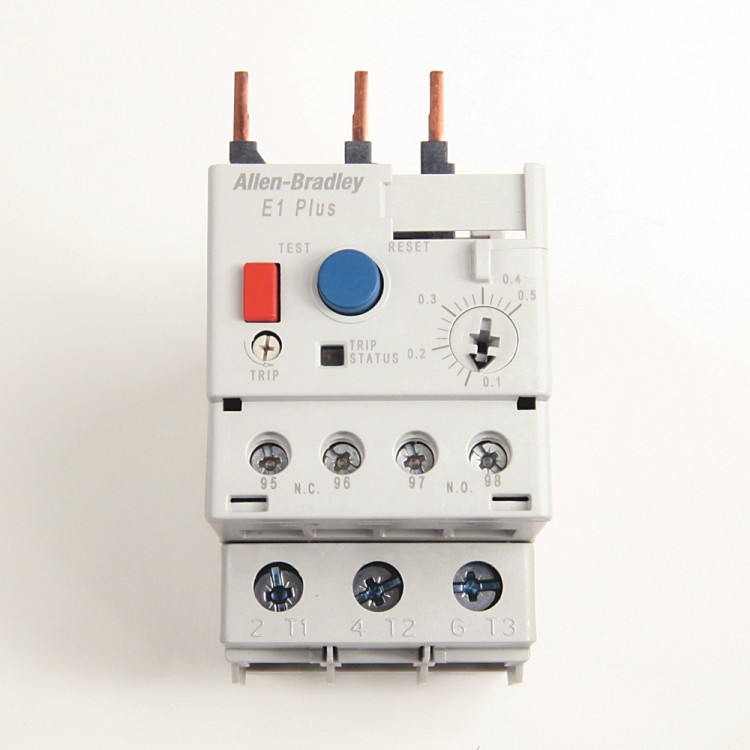 ALLEN BRADLEY 193-EEJF ELECTRONIC OVERLOAD RELAY, SCREW CLAMP CONTROL TERMINALS, SELECTABLE TRIP CLASS 10, 15, 20 OR 30, AUTOMATIC/MANUAL RESET 40.200 A, FOR DIRECT MOUNT TO CONTACTOR 100-D95.D180 ALLEN BRADLEY 193-EEJF ELECTRONIC OVERLOAD RELAY, SCREW CLAMP CONTROL TERMINALS, SELECTABLE TRIP CLASS 10, 15, 20 OR 30, AUTOMATIC/MANUAL RESET 40.200 A, FOR DIRECT MOUNT TO CONTACTOR 100-D95.D180