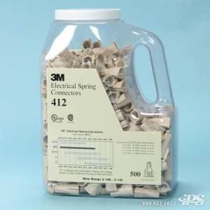 3M 412-JUG (PRICE/JUG; JUG OF 500)TAN SPRING CONNECTOR (500/JUG) 3M 412-JUG (PRICE/JUG; JUG OF 500)TAN SPRING CONNECTOR (500/JUG)