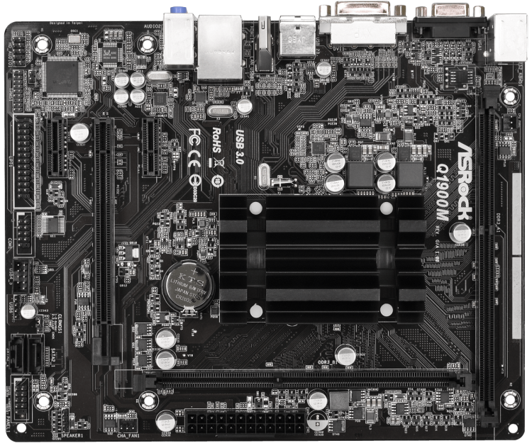 MB ASRock Q1900M (Intel Quad-Core J1900, SoC, PCI-Ex16) MB ASRock Q1900M (Intel Quad-Core J1900, SoC, PCI-Ex16)