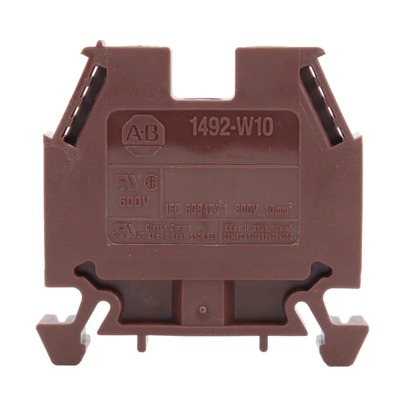 ALLEN BRADLEY 1492-W10-BR IEC SINGLE FEEDTHROUGH CIRCUIT BLOCK, STANDARD FEEDTHROUGH, 10MM MAX. WIRE, BROWN, ALLEN BRADLEY 1492-W10-BR IEC SINGLE FEEDTHROUGH CIRCUIT BLOCK, STANDARD FEEDTHROUGH, 10MM MAX. WIRE, BROWN,