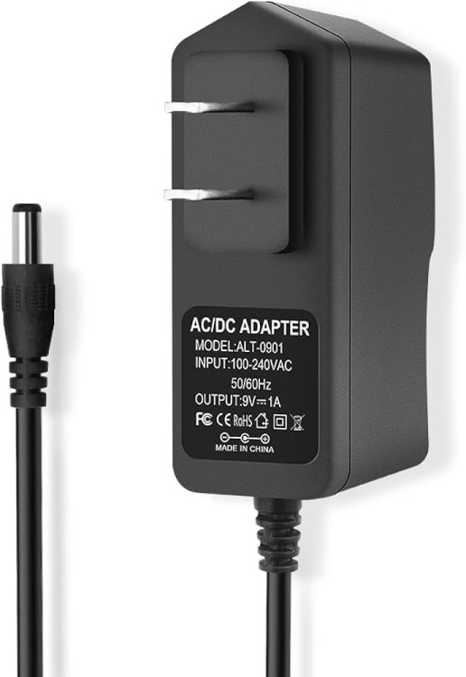 ADAPTER 120VAC TO 9VDC 2.5MM PLUG CENTER POS. ADAPTER 120VAC TO 9VDC 2.5MM PLUG CENTER POS.