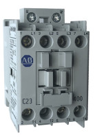 ALLEN BRADLEY 100-C23ZJ400 CONTACTOR, SCREW TERMINALS, 11KW/400V, COIL 2 TERMINALS, COIL TERMINALS AT LINE SIDE, CONTROL VOLTAGE 24V DC, 4 N.O. MAIN POLES, SINGEL PACK