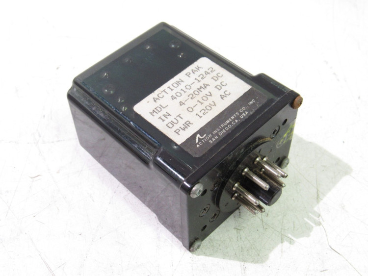 ACTION INSTRUMENTS MDL-4010-1639 SIGNAL CONDITIONER RELAY 4-20MA 220VAC 0-500MV ACTION INSTRUMENTS MDL-4010-1639 SIGNAL CONDITIONER RELAY 4-20MA 220VAC 0-500MV