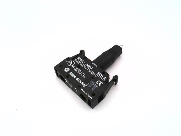 ALLEN BRADLEY 800E-3DLT3AX11 22.5MM PUSH-TO-TEST PILOT, BACK OF PANEL COMP., 3
