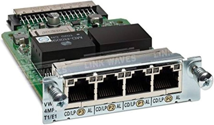 4-Port 3rd Gen Multiflex Trunk Voice/WAN Int. Card - T1/E1 4-Port 3rd Gen Multiflex Trunk Voice/WAN Int. Card - T1/E1