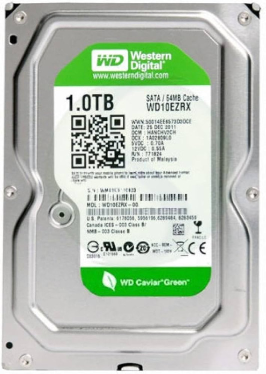 HDD 1Tb WD SATA-3 5400 rpm 64Mb 3,5" WD10EZRX HDD 1Tb WD SATA-3 5400 rpm 64Mb 3,5" WD10EZRX