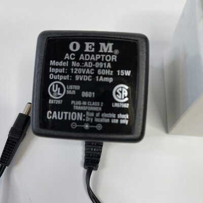 ADAPTER 1AMP 120VAC 60HZ 14W 9VDC