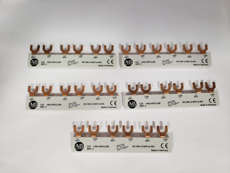 ALLEN BRADLEY 1492-ASPCL206 COMPACT BUS BAR 2 (1+N) POLES FOR 3 X 1492-SPS, PQ = 10 PCS ALLEN BRADLEY 1492-ASPCL206 COMPACT BUS BAR 2 (1+N) POLES FOR 3 X 1492-SPS, PQ = 10 PCS