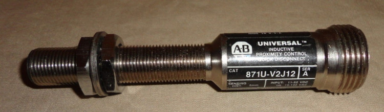 ALLEN BRADLEY 871U-V2J12 PROXIMITY SWITCH CYLINDRICAL INDUCTIVE ALLEN BRADLEY 871U-V2J12 PROXIMITY SWITCH CYLINDRICAL INDUCTIVE