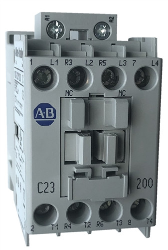 ALLEN BRADLEY 100-C23KJ200 CONTACTOR, SCREW TERMINALS, 11KW/400V, COIL 2 TERMINALS, COIL TERMINALS AT LINE SIDE, CONTROL VOLTAGE 24V 50/60HZ, 2 N.O. + 2 N.C. MAIN POLES, SINGEL PACK