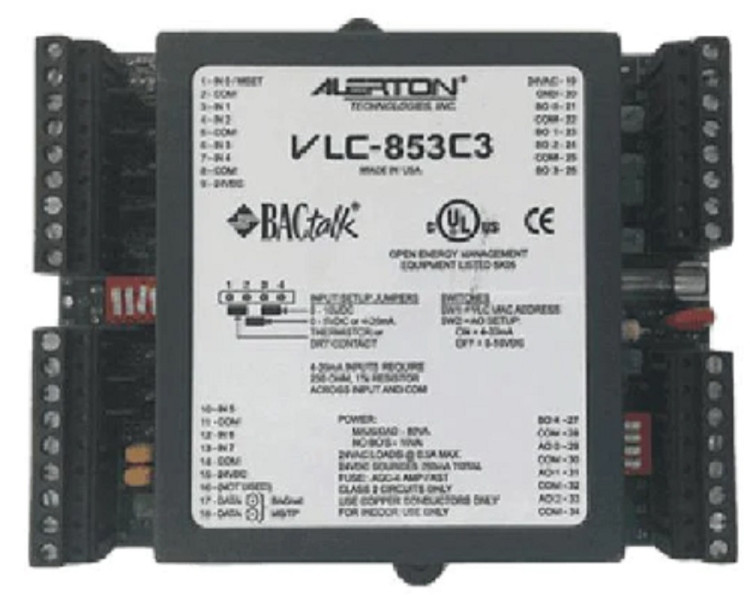 ALERTON VLC-853C3 CONTROL MODULE BACTALK BACNET ALERTON VLC-853C3 CONTROL MODULE BACTALK BACNET
