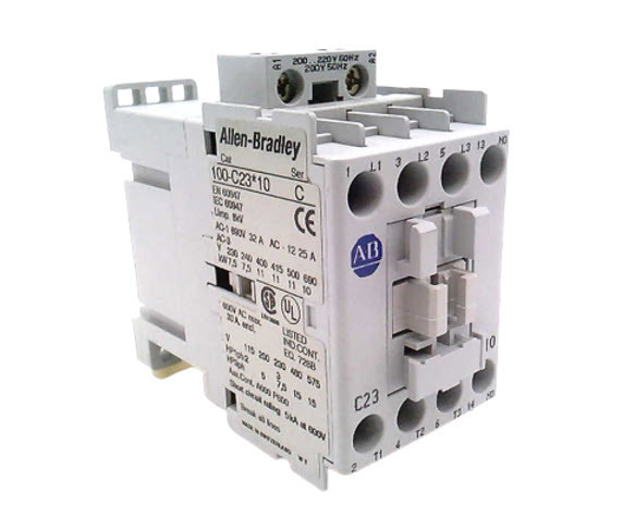 ALLEN BRADLEY 100-C23KG10 CONTACTOR 23AMP 3POLE 200/220V 50/60HZ 1NO AUX ALLEN BRADLEY 100-C23KG10 CONTACTOR 23AMP 3POLE 200/220V 50/60HZ 1NO AUX