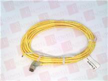 (P/N 600000252)MICRO (M12), SINGLE ENDED CORDSET, FEMALE, STRAIGHT, 3-POLE, 22 AWG, YELLOW PVC CABLE, EURO DC COLOR CODE, IP 68 AND NEMA 6P RATED.