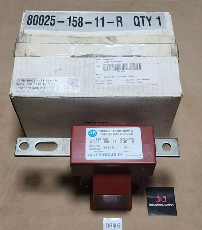 ALLEN BRADLEY 80025-158-11 CURRENT TRANSFORMER 60KV BIL 60HZ ALLEN BRADLEY 80025-158-11 CURRENT TRANSFORMER 60KV BIL 60HZ