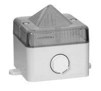 ALLEN BRADLEY 855B-GMS10R4 855B MINI-SQUARE BEACON, GRAY HOUSING, 120V AC FULL VOLTAGE, 5 JOULE STROBE, RED