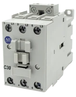 ALLEN BRADLEY 100-C30C00 CONTACTOR, SCREW TERMINALS, 15KW/400V, COIL 2 TERMINALS, COIL TERMINALS AT LINE SIDE, CONTROL VOLTAGE 550V 50HZ / 600V 60HZ, NO AUXILIARY CONTACT, SINGEL PACK