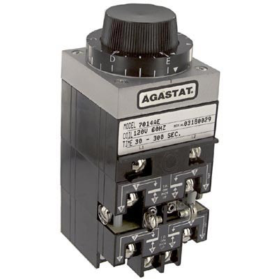 AGASTAT 7014AE TIME DELAY RELAY 30-300SEC 4PDT COIL 120VAC 60HZ AGASTAT 7014AE TIME DELAY RELAY 30-300SEC 4PDT COIL 120VAC 60HZ