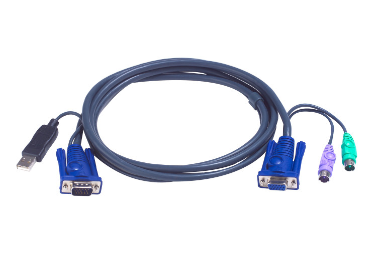 Кабель ATEN CABLE HD15M-USBAM--HD15F-MD6M-;